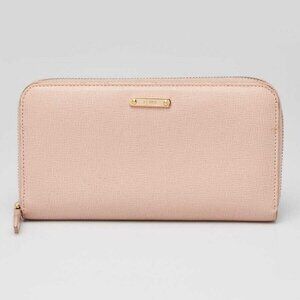 Fendi Pink Vitello Elite Leather Zippy Wallet - 8M0299